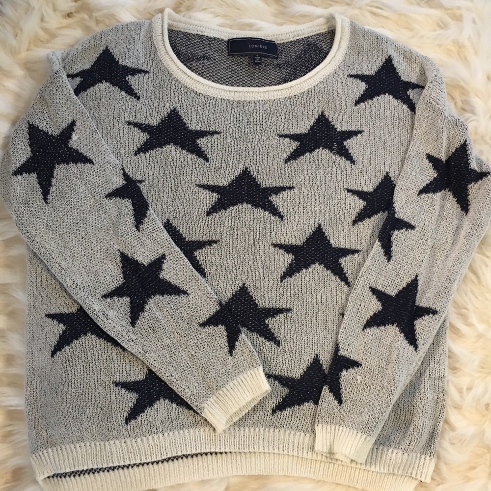 Long Sleeve Star Print Top